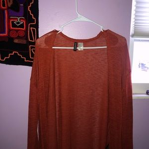 burnt orange cardigan